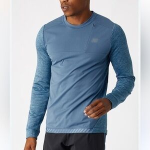 New Balance Blue Long Sleeve Performance Tee with Chest Pocket. Like new.
